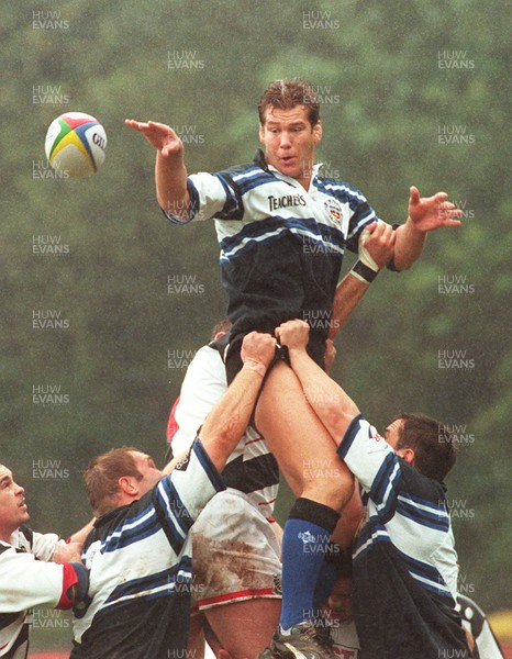 191096 - Pontypridd v Bath - Martin Haag of Bath wins line out ball