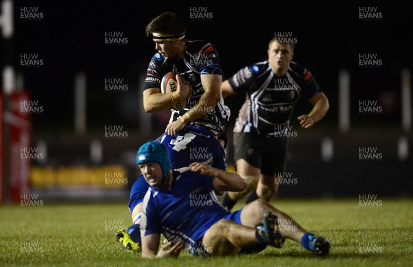 180913 - Pontypridd v Bridgend - Principality Premiership -Jordan Sieniawski of Pontypridd gets into space