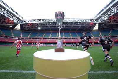 050425  Pontypridd v Cross Keys, WRU Premiership Cup Final - Cross Keys and Pontypridd take to the pitch at the start of the match