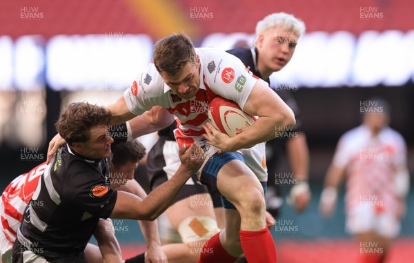 050425  Pontypridd v Cross Keys, WRU Premiership Cup Final - Louis Rocheford-Shugar of Pontypridd races in to score try