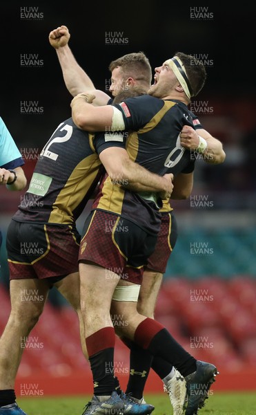 160417 - Pontypridd v RGC 1404, WRU National Cup Final - RGC1404 celebrate after winning the WRU National Cup Final