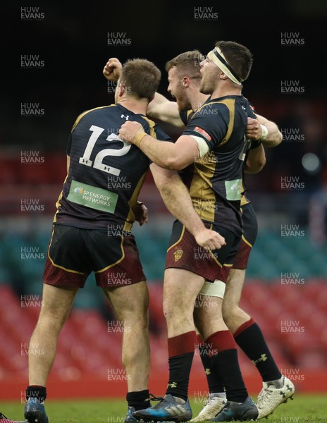 160417 - Pontypridd v RGC 1404, WRU National Cup Final - RGC1404 celebrate after winning the WRU National Cup Final