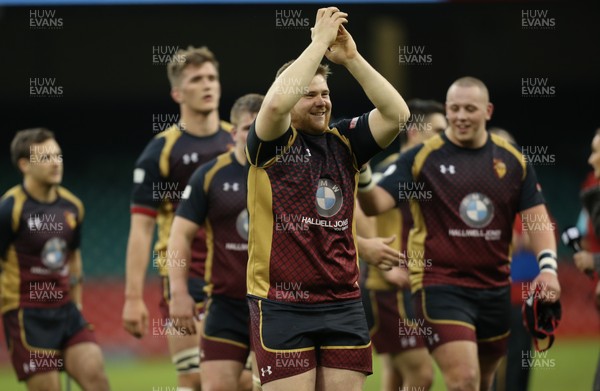 160417 - Pontypridd v RGC 1404, WRU National Cup Final - RGC1404 celebrate after winning the WRU National Cup Final