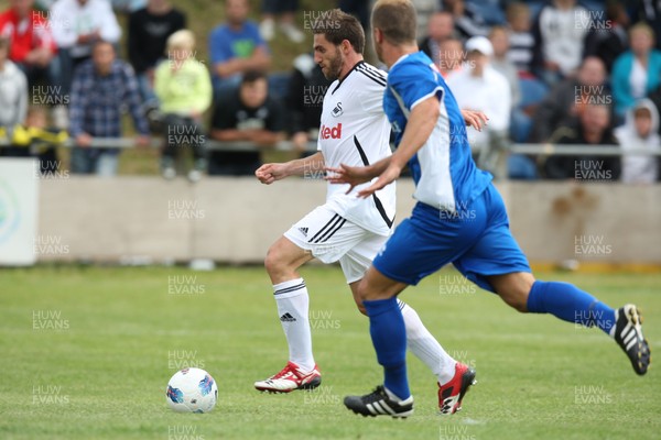 16.07.11 - Port Talbot v Swansea City, pre-season friendly -  Swansea's Angel Rangel scores goal 