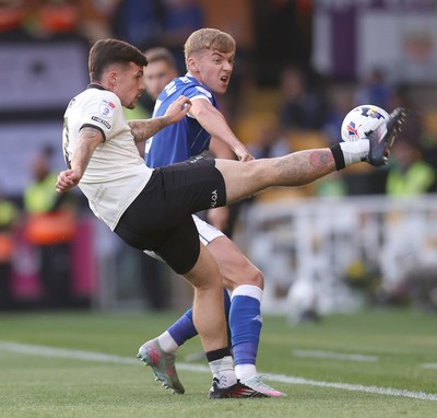 070825 - Port Vale v Cardiff City - Sky Bet League 1 - Joel Bagan of Cardiff and Mitch Clark of Port Vale
