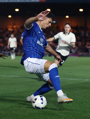 070825 - Port Vale v Cardiff City - Sky Bet League 1 - Yousef Saleh of Cardiff 