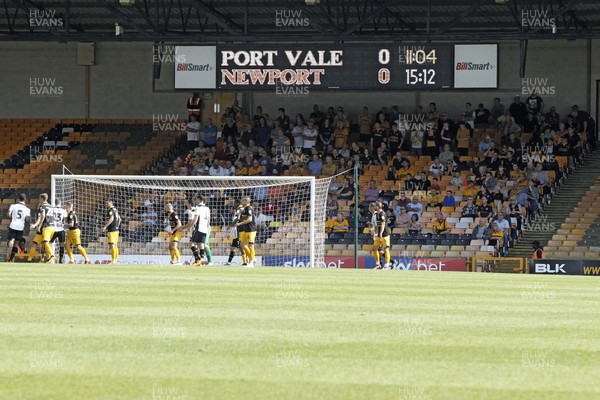 010918 - Port Vale v Newport County, Sky Bet League 2 - Newport County's travelling support