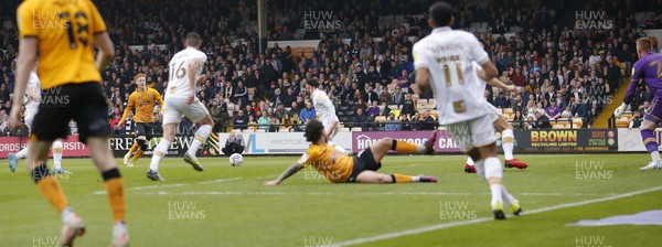 020522 - Port Vale v Newport County - Sky Bet League 2 - Ryan Haynes of Newport County puts away the 1st goal in 3 minutes