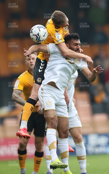 020522 - Port Vale v Newport County - Sky Bet League 2 - Cameron Norman of Newport County and Mal Benning of Port Vale