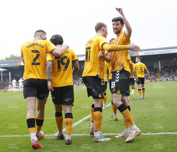 020522 - Port Vale v Newport County - Sky Bet League 2 - Finn Azaz of Newport County celebrates scoring his goal in the 2nd half to make it 1-2