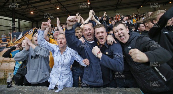020522 - Port Vale v Newport County - Sky Bet League 2 - Jubilant Newport fans at the end of the match