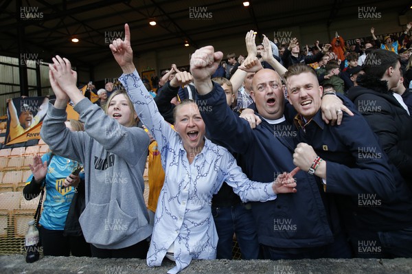 020522 - Port Vale v Newport County - Sky Bet League 2 - Jubilant Newport fans at the end of the match