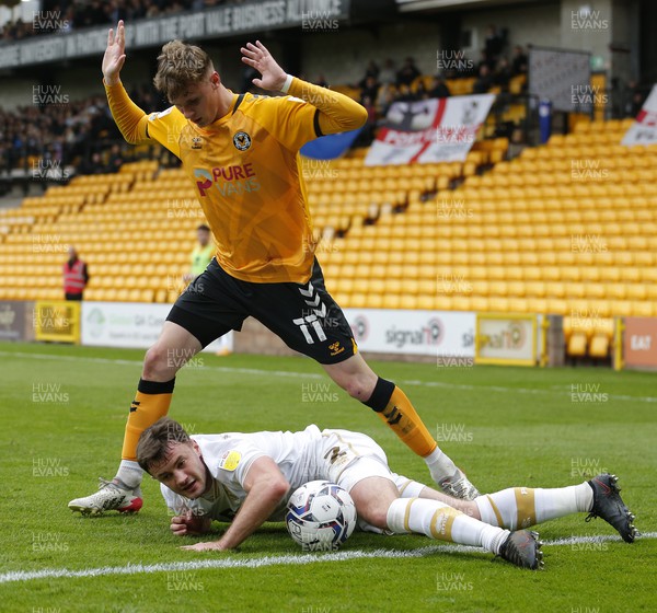 020522 - Port Vale v Newport County - Sky Bet League 2 - Rob Street of Newport County and James Gibbons of Port Vale