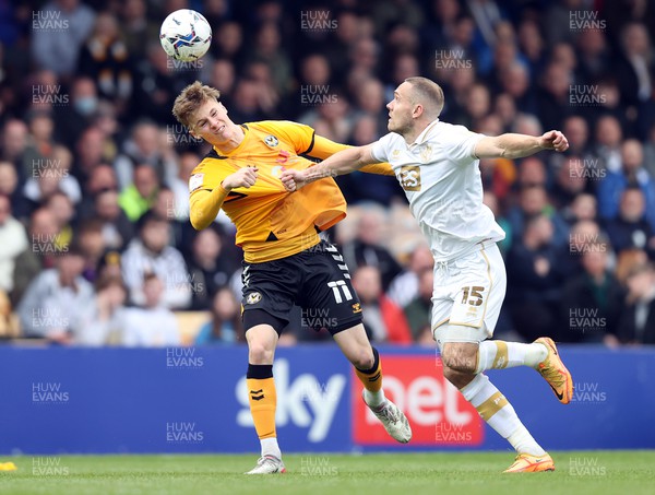 020522 - Port Vale v Newport County - Sky Bet League 2 - Rob Street of Newport County is caught by Zak Mills of Port Vale