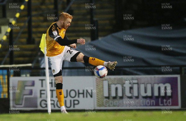 160321 - Port Vale v Newport County - Sky Bet League 2 - Ryan Taylor of Newport County tries to keep the ball in play