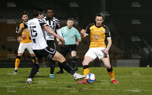 160321 - Port Vale v Newport County - Sky Bet League 2 - Zak Mills of Port Vale takes the ball away from Aaron Lewis of Newport County