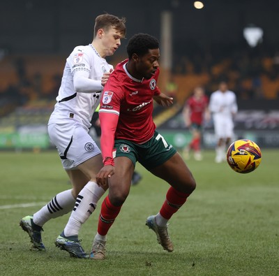 180125 - Port Vale v Newport County - Sky Bet League 2 - Bobby Kamwa of Newport and Kyle John of Port Vale