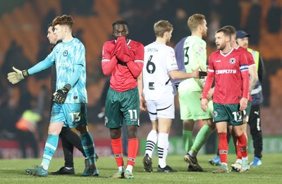 180125 - Port Vale v Newport County - Sky Bet League 2 - Cameron Antwi of Newport reacts at the end of the match