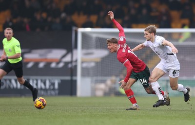 180125 - Port Vale v Newport County - Sky Bet League 2 - Kai Whitmore of Newport and Nathan Smith of Port Vale