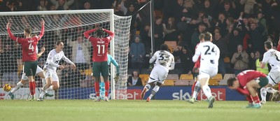 180125 - Port Vale v Newport County - Sky Bet League 2 - Newport react as Port Vale score the winning goal 