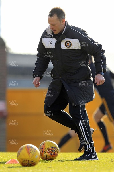 240218 - Port Vale v Newport County, Sky Bet League 2 - Newport County Manager Michael Flynn before the match