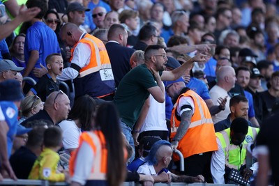050926 - Portsmouth FC v Cardiff City - SkyBet Championship - The home supporters after the incident with the players