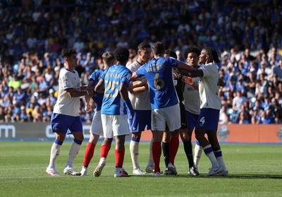 050926 - Portsmouth FC v Cardiff City - SkyBet Championship - Tensions boil over between the teams