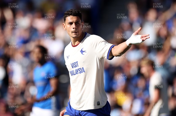 050926 - Portsmouth FC v Cardiff City - SkyBet Championship - Yousef Salech of Cardiff City 
