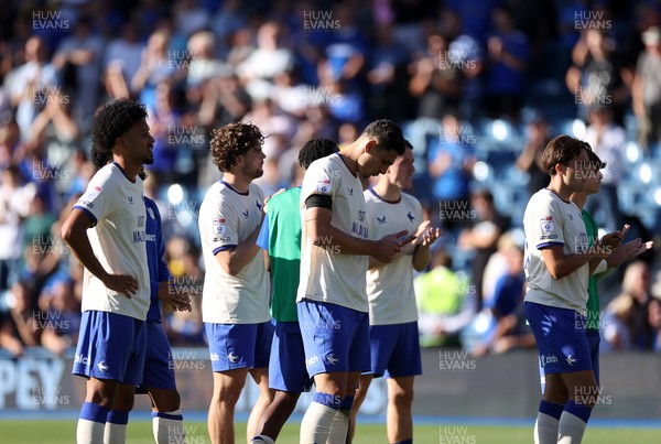050926 - Portsmouth FC v Cardiff City - SkyBet Championship - Dejected Cardiff at full time