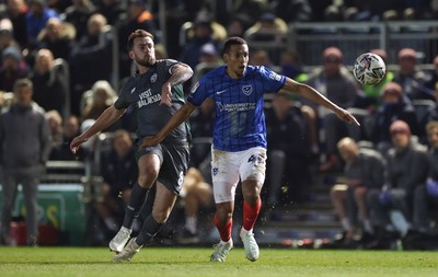 110225  Portsmouth v Cardiff City, EFL Sky Bet Championship - Joe Ralls of Cardiff City and Isaac Hayden of Portsmouth compete for the ball