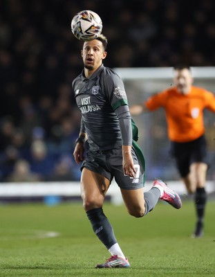 110225  Portsmouth v Cardiff City, EFL Sky Bet Championship - Callum Robinson of Cardiff City