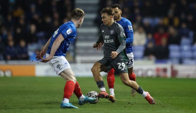 110225  Portsmouth v Cardiff City, EFL Sky Bet Championship - Will Alves of Cardiff City charges forward