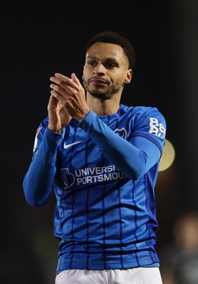 110225  Portsmouth v Cardiff City, EFL Sky Bet Championship - Josh Murphy of Portsmouth applauds the Cardiff fans at the end of the match