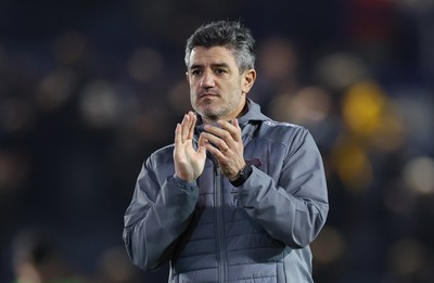 110225  Portsmouth v Cardiff City, EFL Sky Bet Championship - Cardiff Assistant coach Tom Ramasut applauds the Cardiff fans at the end of the match