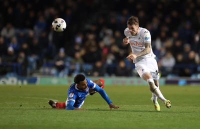 100326 - Portsmouth v Swansea City, EFL Sky Bet Championship - Josh Tymon of Swansea City breaks away
