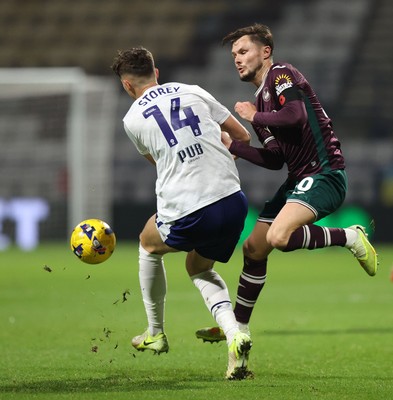 051125 - Preston North End v Swansea City - Sky Bet Championship - Liam Cullen of Swansea and Jordan Storey of Preston North End