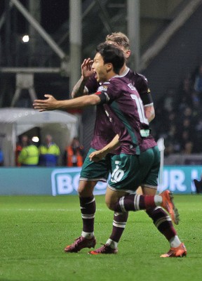 051125 - Preston North End v Swansea City - Sky Bet Championship - Eom Ji-sung of Swansea celebrates scoring Swansea’s goal