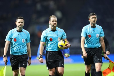 051125 - Preston North End v Swansea City - Sky Bet Championship - Referee Anthony Backhouse with assistants Andrew Fox and Shaun Hudson