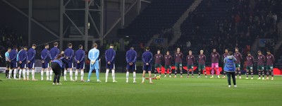 051125 - Preston North End v Swansea City - Sky Bet Championship - Teams honour Remembrance Day