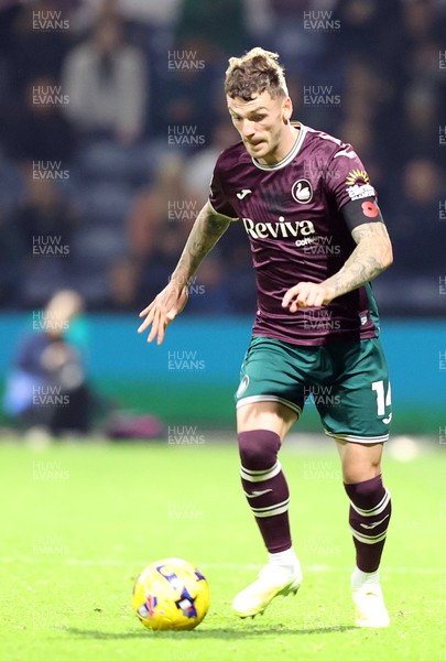 051125 - Preston North End v Swansea City - Sky Bet Championship - Josh Tymon of Swansea