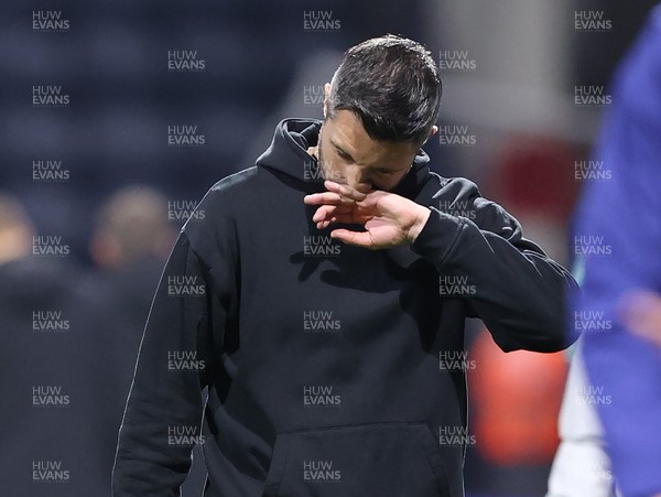 051125 - Preston North End v Swansea City - Sky Bet Championship - Swansea manager Alan Sheehan not happy with team performance