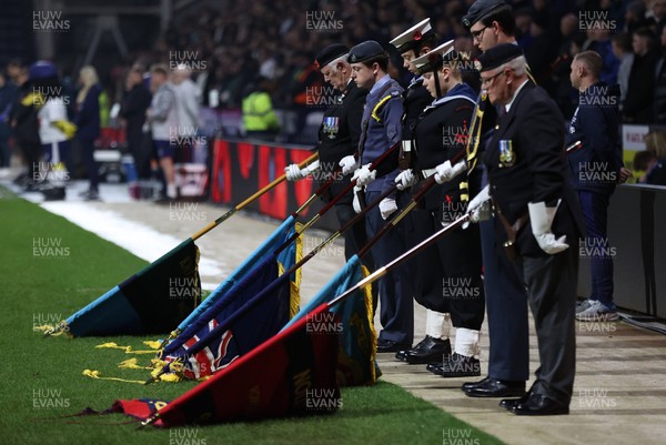 051125 - Preston North End v Swansea City - Sky Bet Championship - Services honour Remembrance Day