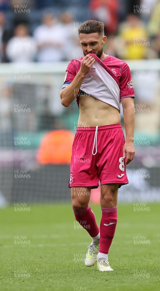 260823 - Preston North End v Swansea City - Sky Bet Championship - Matt Grimes of Swansea dejected at the end of the match