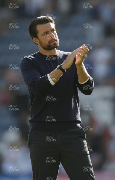 280821 - Preston North End v Swansea City - Sky Bet Championship - Head Coach Russell Martin  of Swansea applauds the fans at the end of the match