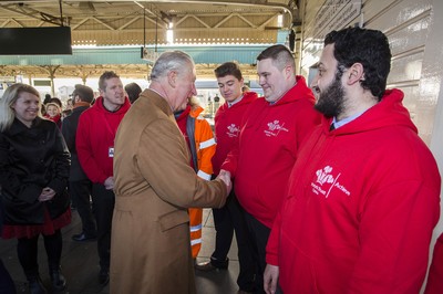 Prince Charles at Cardiff Central Station 071218