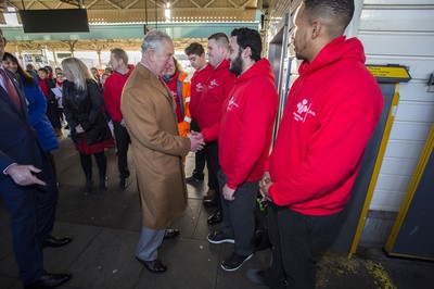 071218 - Picture shows HRH Prince Charles arriving in Cardiff at Central Station - Meeting members of the Prince's Trust