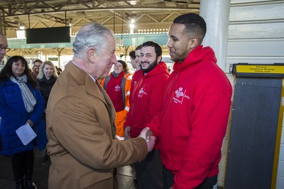 071218 - Picture shows HRH Prince Charles arriving in Cardiff at Central Station - Meeting members of the Prince's Trust