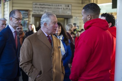 071218 - Picture shows HRH Prince Charles arriving in Cardiff at Central Station - Meeting members of the Prince's Trust