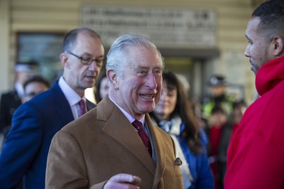 071218 - Picture shows HRH Prince Charles arriving in Cardiff at Central Station - Meeting members of the Prince's Trust