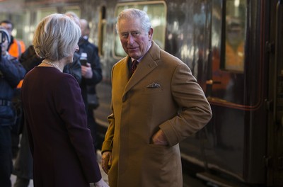 071218 - Picture shows HRH Prince Charles arriving in Cardiff at Central Station - 